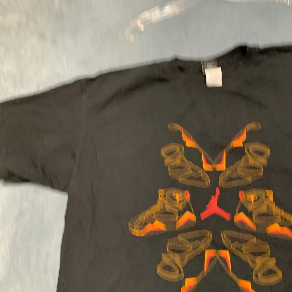 Air Jordan T Shirt Mens XL Black Graphic Jumpman Logo Knit Crew Neck Casual